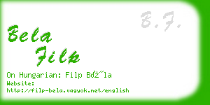 bela filp business card